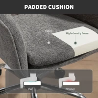 HOMCOM Snow Flannel Office Chair - Grey(m-5)