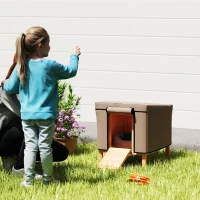 PawHut Water-Resistant Rabbit Hutch Cover for X-D2-0047 and Similar Models, 43 x 52 x 37cm, Brown(m-8)