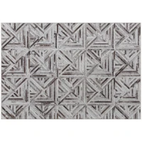 HOMCOM Modern Area Rug, Triangle Pattern Non-Slip Washable Rug, Chenille Floor Carpet for Living Room, Bedroom, Dining Room, Home Office, 230 x 160 cm, Brown(m-1)