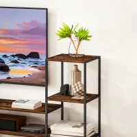 HOMCOM TV Unit for TVs up to 55 Inches, Industrial TV Stand with Storage Shelves, Entertainment Centre for Living Room, Bedroom(m-8)