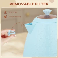 HOMCOM 3kW Rapid Boil Honeycomb Kettle - Light Blue(m-7)