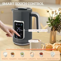 HOMCOM Touch Screen Kettle and Toaster Set - Grey(m-5)