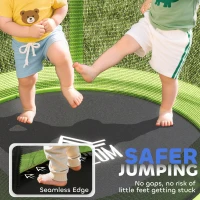 HOMCOM Kids Trampoline, with Enclosure Net, Steel Frame, for Ages 3-6 Years - Green(m-5)