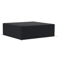 Outsunny 600D Oxford Outdoor Garden Furniture Sofa Set Cover, Waterproof Anti-UV Rattan Sun Lounger Protection Protector Cover, 225L x 210W x 70Hcm, Black(m-1)