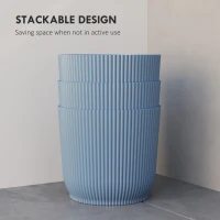 Outsunny Set of Two Ф22cm Planters - Blue(m-5)