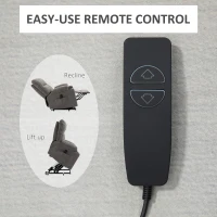 HOMCOM Electric Riser and Recliner Chair for Elderly, Power Lift Recliner Chair with Remote Control, Grey(m-6)