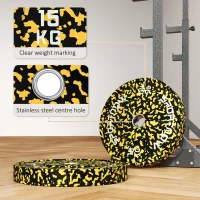 SPORTNOW Olympic Weight Plates with 5cm Holes, for Weight Lifting, 2 x 15KG(m-6)