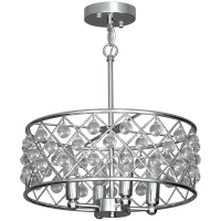 HOMCOM 51 Crystallite Four-Bulb Chandelier - Silver-Tone(m-1)