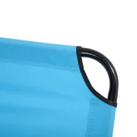 Outsunny Garden Sun Lounger, with Five-Position Back - Light Blue(m-8)
