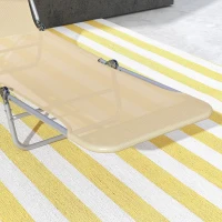 Outsunny Set of Two Steel Frame Sun Loungers, with Reclining Backs - Brown(m-8)
