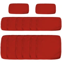 Outsunny Set of 14 Outdoor Cushion Covers - Red(m-1)