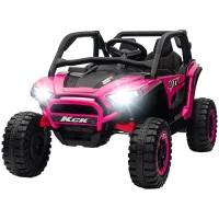 AIYAPLAY 2 Seater 24V 7AH Ride on Truck, Battery Powered Electric Ride On Car w/ Remote, Suspension, 3 Speeds, Pink(m-11)