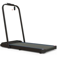 SPORTNOW 2.5HP Walking Pad, 1-6km/h Folding Treadmill with Remote Control and LED Display for Home Gym Office, Blue(m-11)