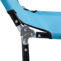 Outsunny Garden Sun Lounger, with Five-Position Back - Light Blue(m-9)