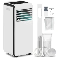 HOMCOM Portable Air Conditioner 7000 BTU, 4-in-1 Air Conditioning Unit with Cooling, Dehumidifier, Fan, Sleep Mode, White(m-10)