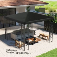 Outsunny 3 x 3(m) Gazebo Frame Replacement - Black(m-7)