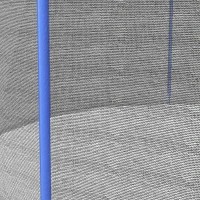 SPORTNOW 8ft Trampoline Net Replacement with 6 Plastic Pole Covers, Weather-Resistant Trampoline Netting Replacement with Zipped Entrance, Poles Not Included, Blue(m-9)