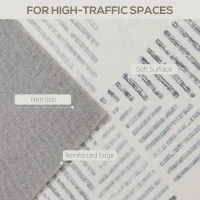HOMCOM Modern Area Rug, Geometric Pattern Non-Slip Washable Rug, Soft Floor Carpet for Living Room, Bedroom, Dining Room, Home Office, 170 x 120 cm, Grey(m-4)