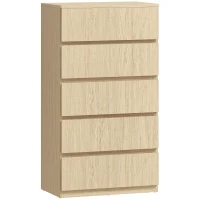 HOMCOM Chest of Drawers, 5-Drawer Storage Cabinets, Modern Dresser, Storage Drawer Unit for Bedroom(m-1)