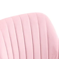 Vinsetto Velvet-Feel Armless Office Chair - Pink(m-8)
