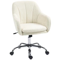 HOMCOM Snow Flannel Office Chair - Beige(m-1)