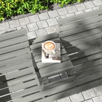 Outsunny Fir Wood Convertible 2 to 3 Seater Outdoor Garden Bench Grey(m-8)