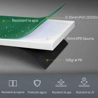 HOMCOM Husă pentru Trambulină, Pliabilă și Portabilă, de Grădină din Plastic,  Ø305x1,5 cm, Verde(m-4)