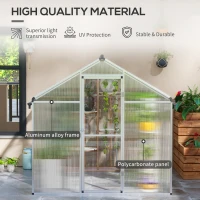 Outsunny 8 x 6ft Aluminium Frame Greenhouse(m-4)