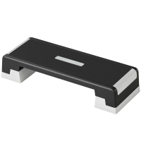 SPORTNOW Step d'aérobic pour fitness avec hauteur réglable 15/20/25 cm, charge 250 kg, pour maison et salle de sport, noir