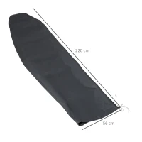 Outsunny Parasol Cover, Patio Cantilever Cover, Banana Umbrella Protector with Rod, Zipper for 2-4 m Parasol for Outdoor Garden, Patio, Dark Grey(m-3)
