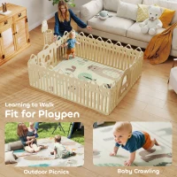 AIYAPLAY Animal-Themed Baby Plat Mat Double Sided, Foldable, Water-Resistant for Outdoor/Indoor, 177 x 146 x 1.5cm(m-8)