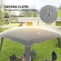 Outsunny 2.5 x 2.5M Pop up Garden Tent - Grey(m-5)