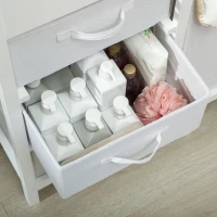 AIYAPLAY Baby Changing Unit with 4 Storage Drawers, Mat for Bedroom Nursery, 84 x 84.5 cm, White(m-8)
