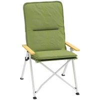 Outsunny Portable Padded Camping Chair, with Bag - Green(m-1)