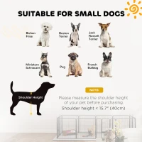 PawHut Two-Piece Dog Pen Expansion Pack for Small Dogs, 60cm Tall Animal Pen with Three Connecting Stakes(m-6)