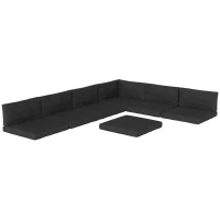 Outsunny 14-piece Dining Set Cushions - Black(m-1)
