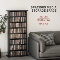 HOMCOM 360 CD Storage Unit - Black(m-4)