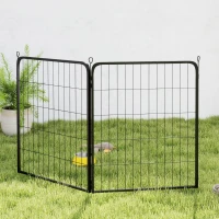 PawHut Two-Piece Dog Pen Expansion Pack for Medium Dogs, 80cm Tall Animal Pen with Three Connecting Stakes(m-9)