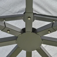 Outsunny 3(M)x3(M) Garden Gazebo Double Top Outdoor Canopy Patio Event Party Wedding Tent Backyard Sun Shade with Netting - Grey(m-9)