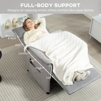 HOMCOM Power Recliner Chair, Reclining Chair with Remote, Pocket Springs, Silent Motor and Side Pockets, Grey(m-8)