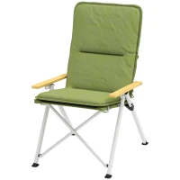 Outsunny Portable Padded Camping Chair, with Bag - Green(m-11)