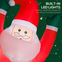 Outsunny 7FT Hanging Christmas Inflatable Santa with Dog, Christmas Blow Up Decoration with Built-in LED Lights for Garden, Indoor Outdoor Home Decor(m-4)