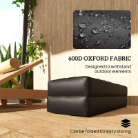 Outsunny Parasol Weights Set of 2, Parasol Base Weights Bags, 25kg Fillable Sandbag Weights with Handles, Cantilever Umbrella Base Weights, Black(m-5)