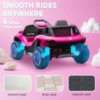 AIYAPLAY Volkswagen Licensed Kids Electric Car with Remote Control for Ages 3-6 Years, Pink(m-7)