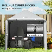 Outsunny 2 x 2m Garden Fabric Storage Tent - Grey(m-5)