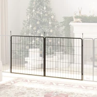 PawHut 2 Piece Dog Pen Expansion Pack for 80cm High Pet Playpen with 3 Stakes, for Small and Medium Dogs(m-7)