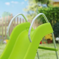 AIYAPLAY Freestanding Kids Slide with Climbing Ladder, Outdoor Playground Equipment for Ages 3-8 Years, Green(m-8)
