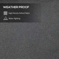 Outsunny Parasol Cover, Patio Cantilever Cover, Banana Umbrella Protector with Rod, Zipper for 2-4 m Parasol for Outdoor Garden, Patio, Dark Grey(m-4)
