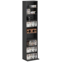 HOMCOM 260 Narrow CD Storage Unit - Black(m-10)