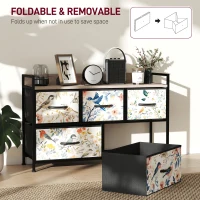 HOMCOM 5-Drawer Chest of Drawers - White(m-6)